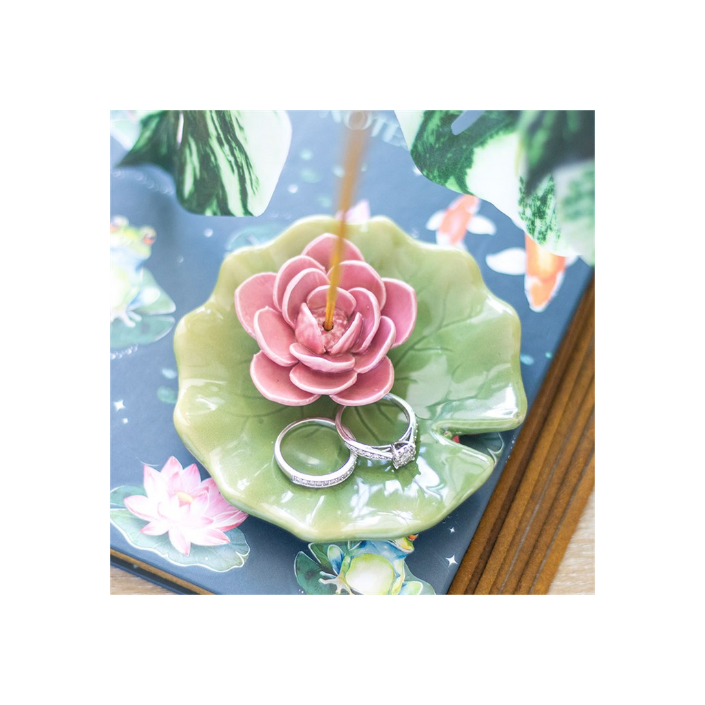Lily Pad Trinket Dish and Incense Stick Holder