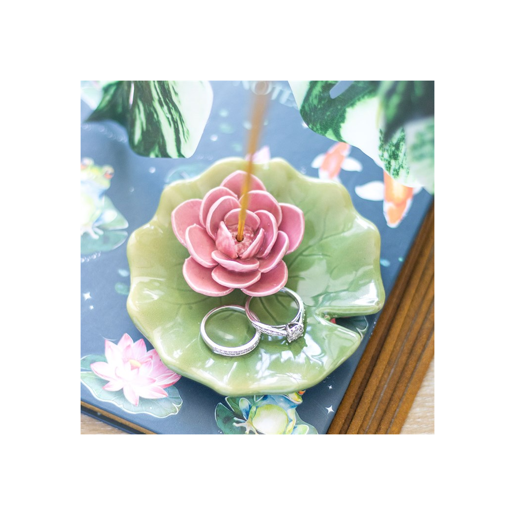 Lily Pad Trinket Dish and Incense Stick Holder