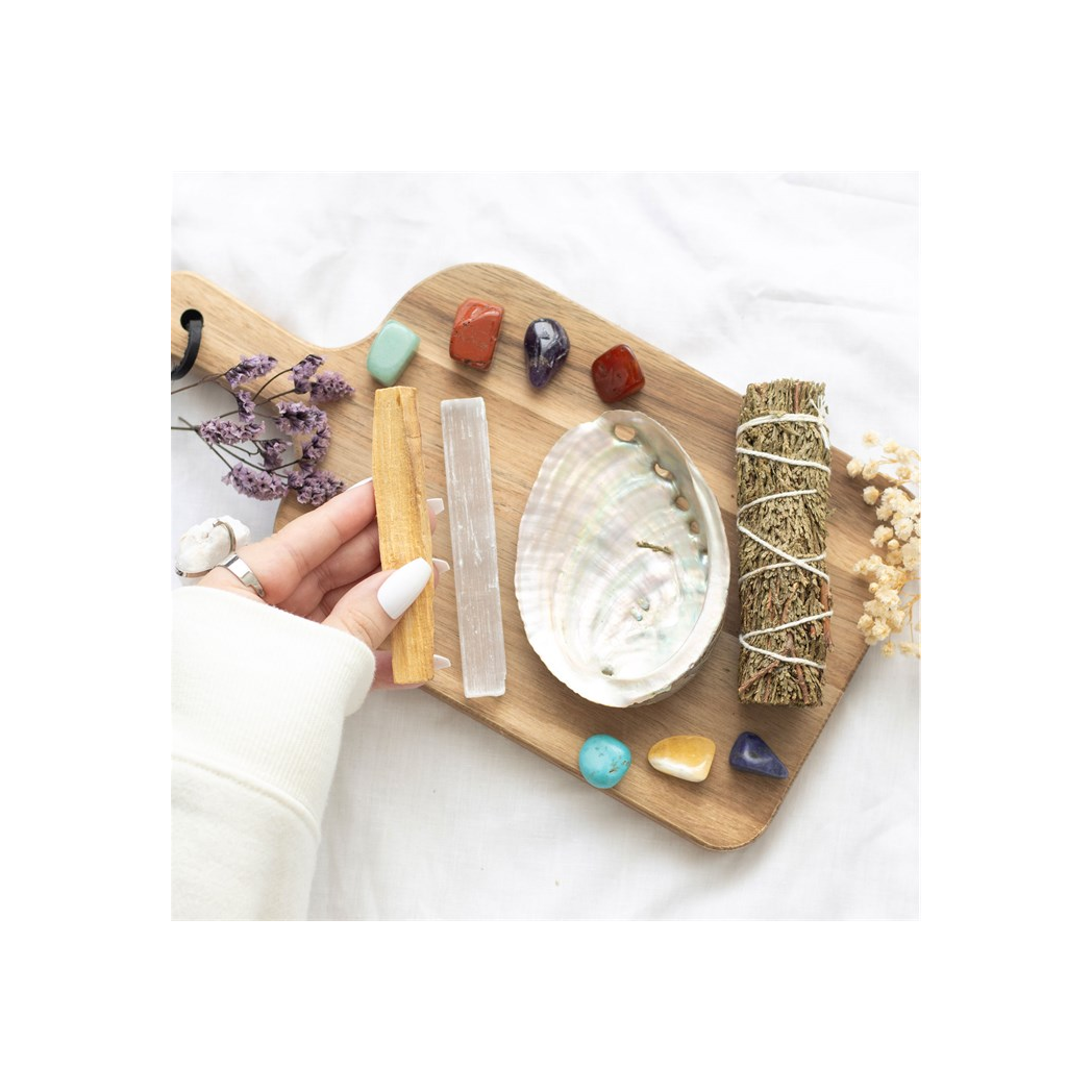 Divine Energy Smudge and Stone Wellness Kit