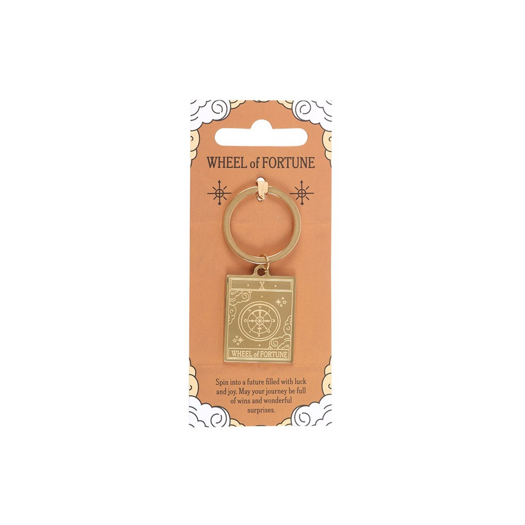 The Wheel of Fortune Vintage Tarot Keyring