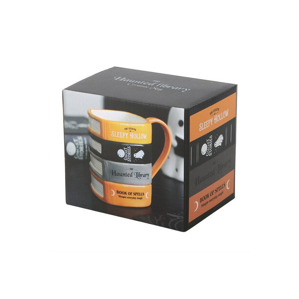 The Haunted Library Book Stack Mug