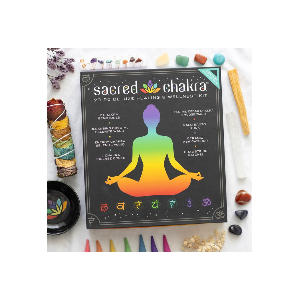 Sacred Chakra deluxe healing and wellness crystal kit