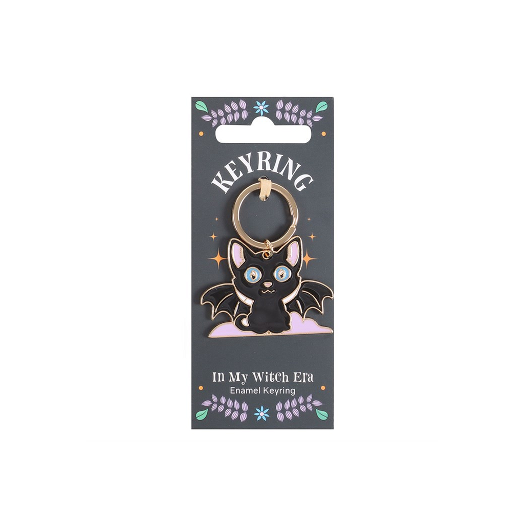 In My Witch Era Bat Cat Enamel Keyring