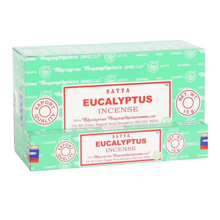 Set of 12 Eucalyptus Incense Sticks by Satya