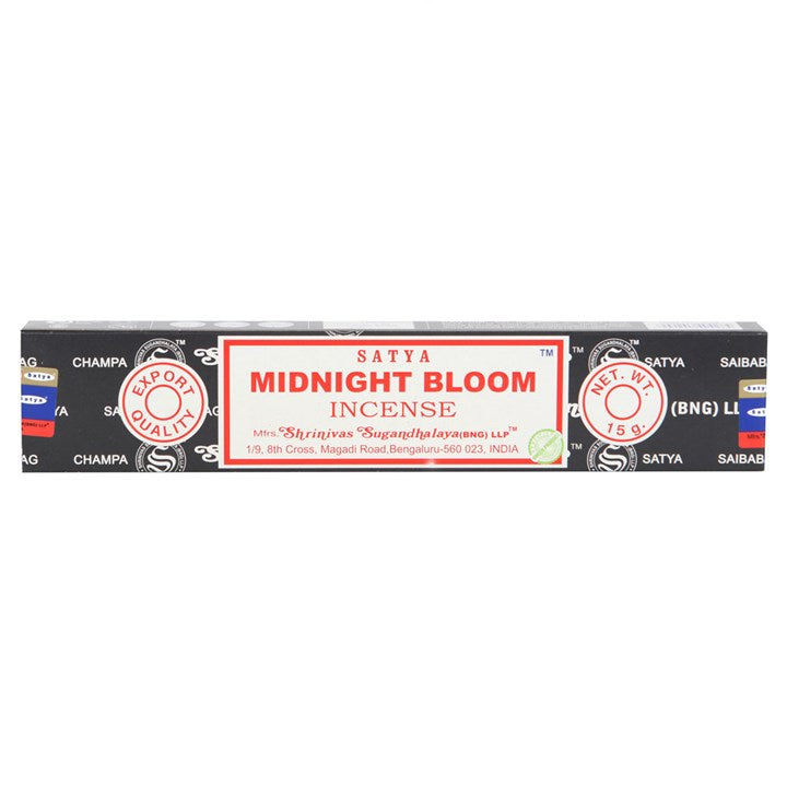 Set of 12 Midnight Bloom Incense Sticks by Satya