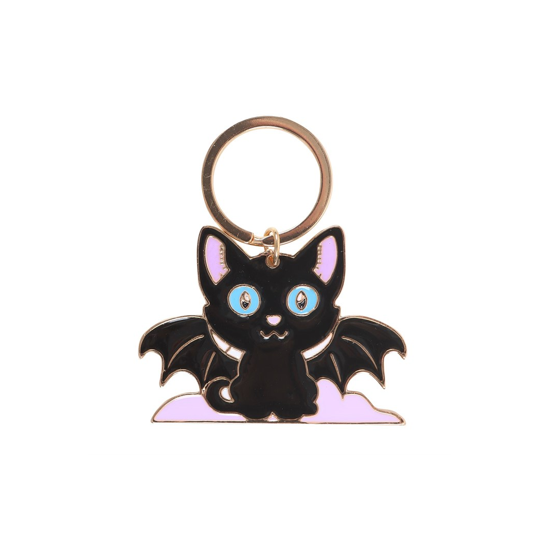 In My Witch Era Bat Cat Enamel Keyring