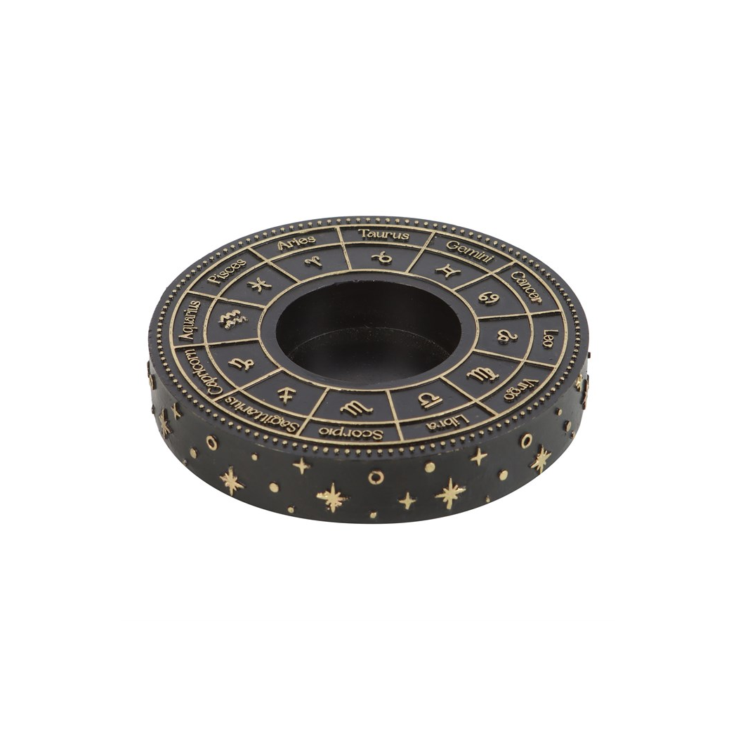 Astrology Wheel Tealight Candle Holder