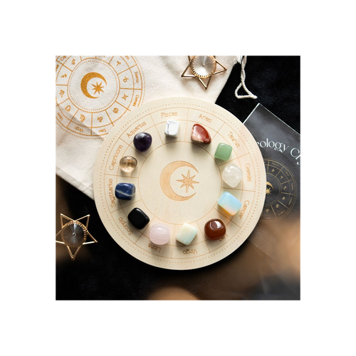 Astrology Wheel Crystal Grid Set