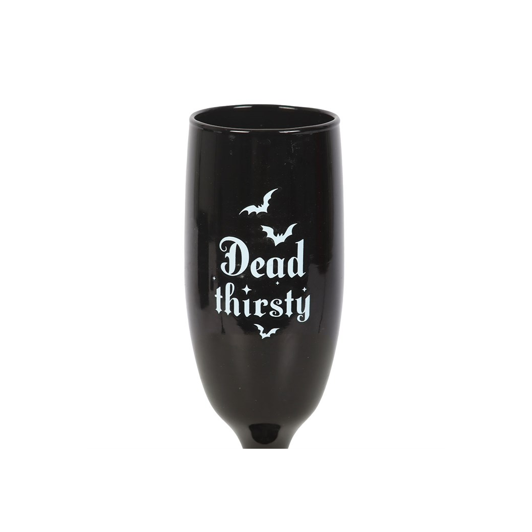 Set of 2 Dead Thirsty Champagne Flutes