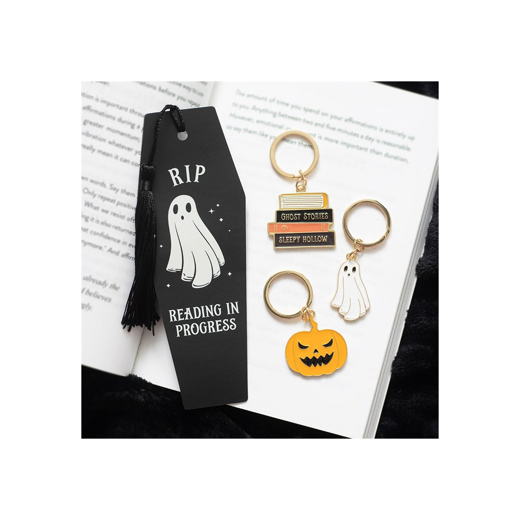 The Haunted Library Book Stack Keyring