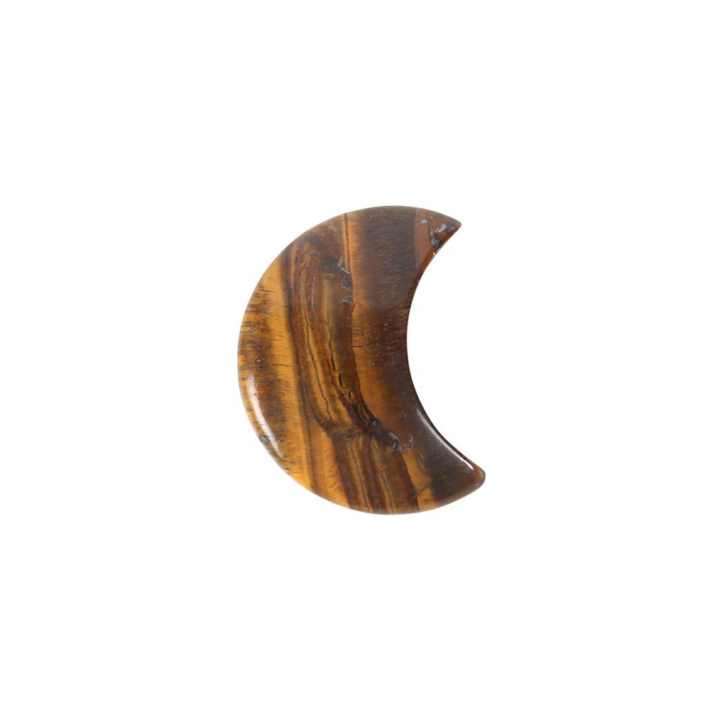 Out Of This World Tiger's Eye Crystal Moon Greeting Card