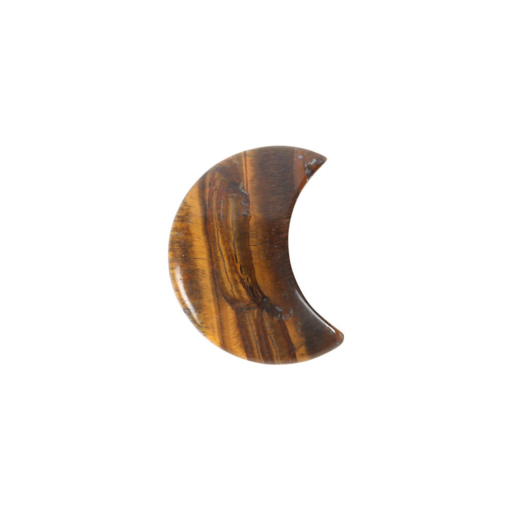 Out Of This World Tiger's Eye Crystal Moon Greeting Card