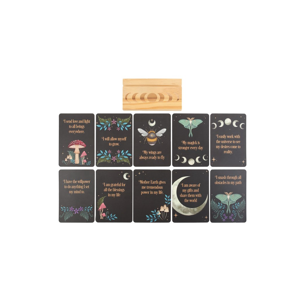 Affirmation Cards with Wooden Stand