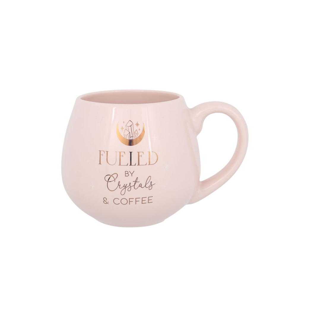 Crystals and Coffee Rounded Mug
