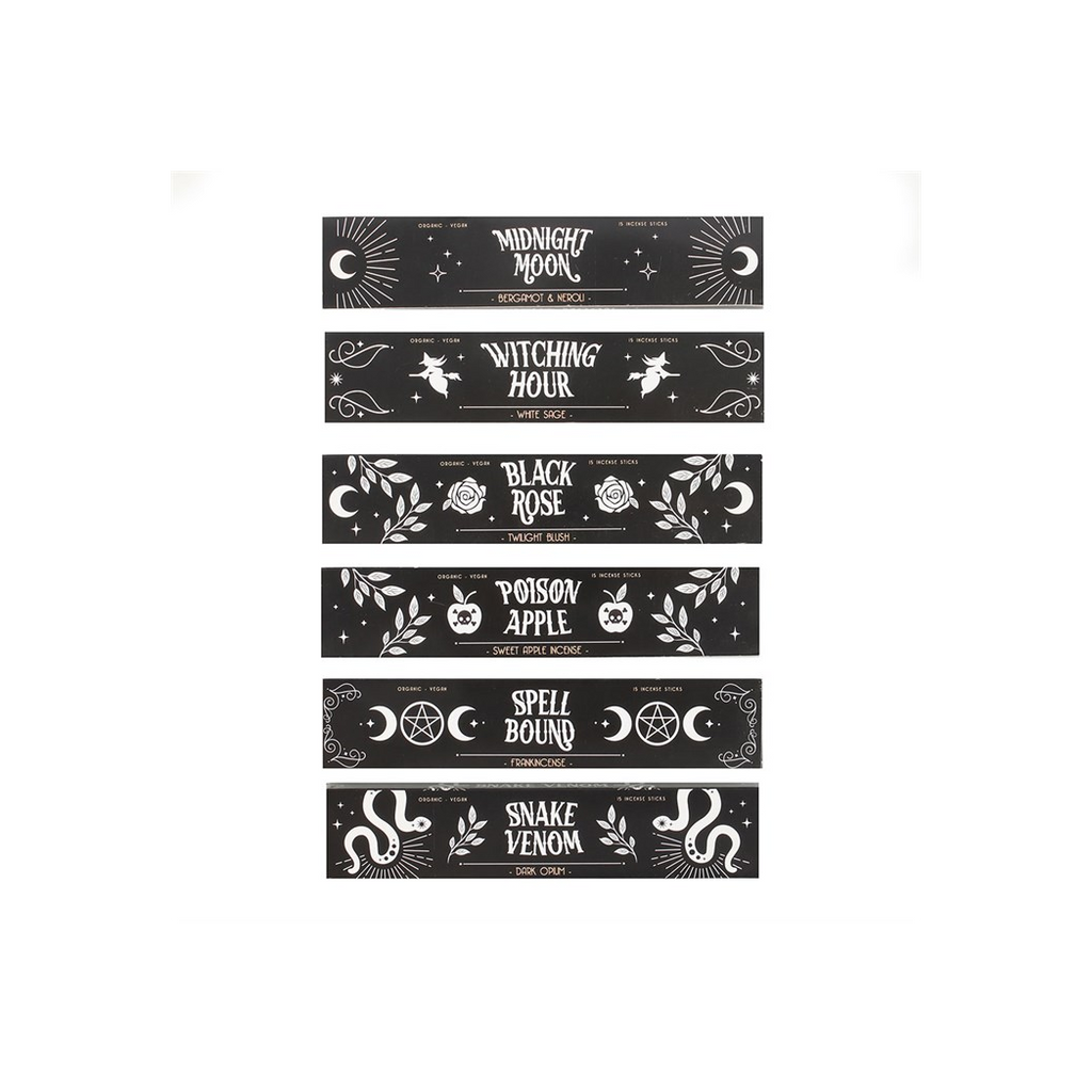 Set of 36 Midnight Rituals Incense Sticks in Display