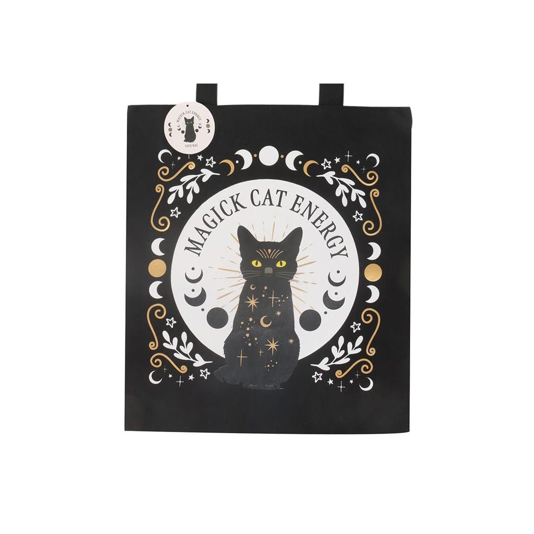 Black Magick Cat Energy Tote Bag