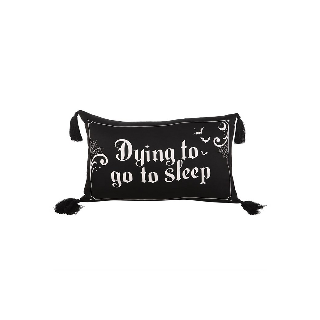 Dying to Go to Sleep Satin Cushion
