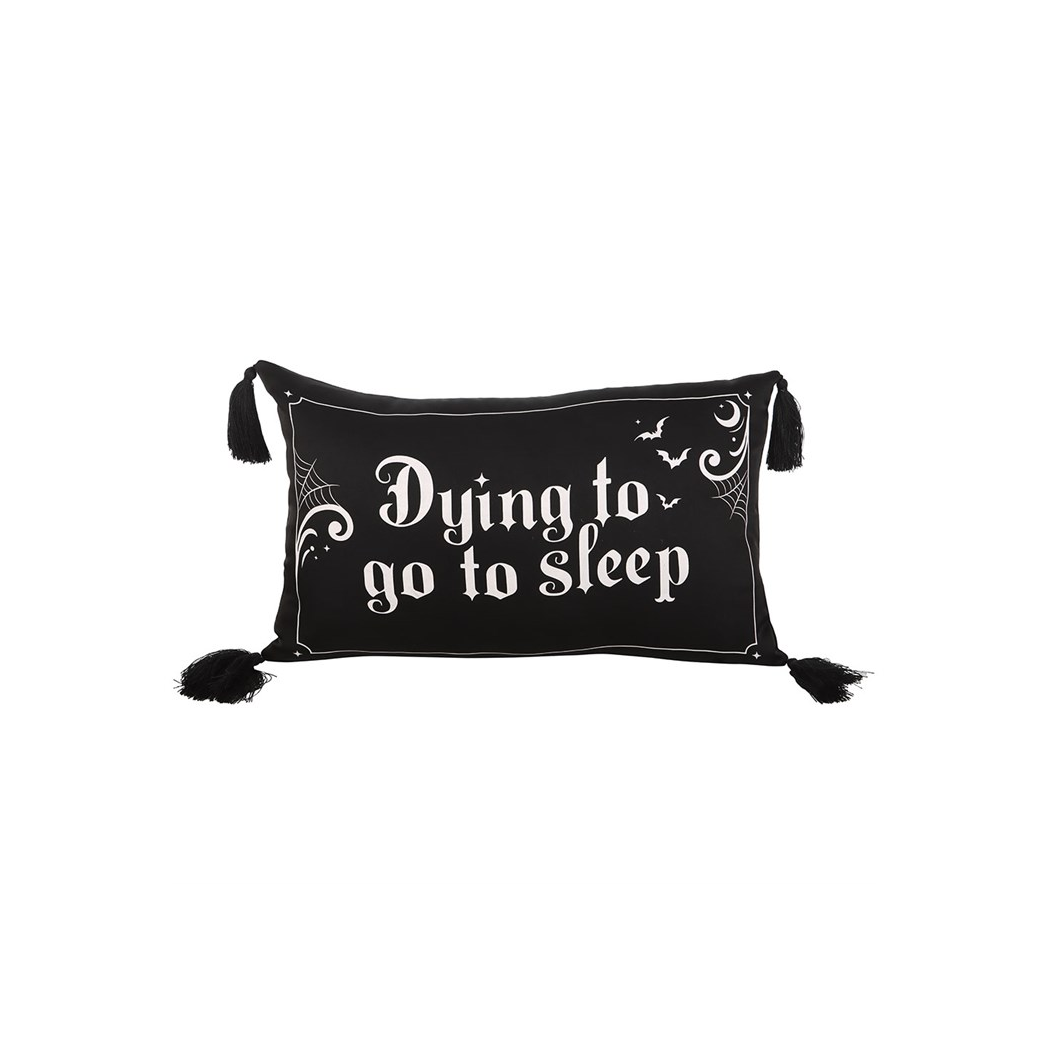 Dying to Go to Sleep Satin Cushion
