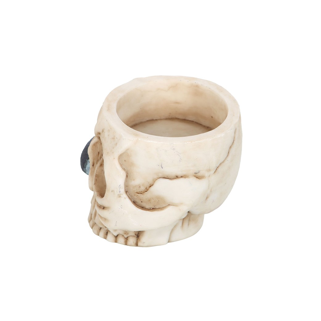 Skull Tealight Holder with Snake