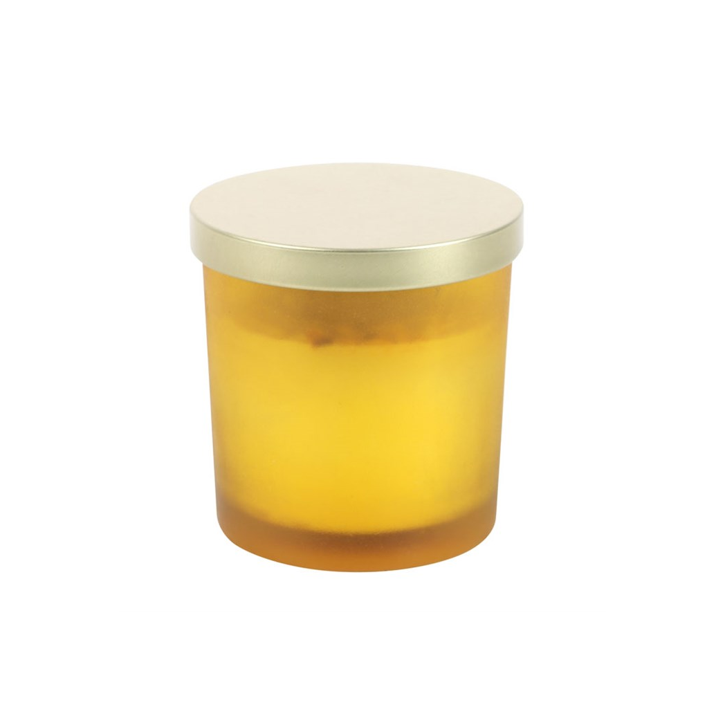 Solar Plexus Chakra Lemon Crystal Chip Candle