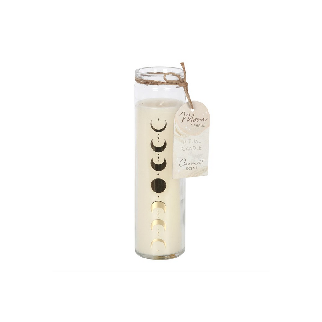 Coconut Moon Phase Candle in Glass Tube