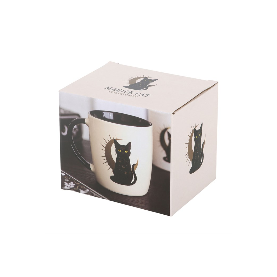 Sitting Magick Black Cat Mug