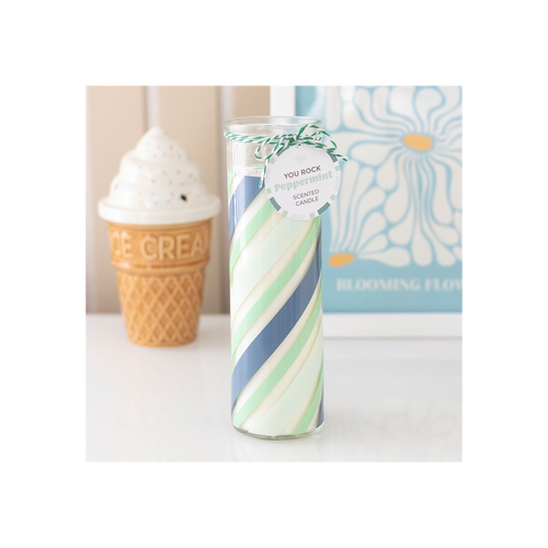 Candy Stripe Peppermint Tube Candle