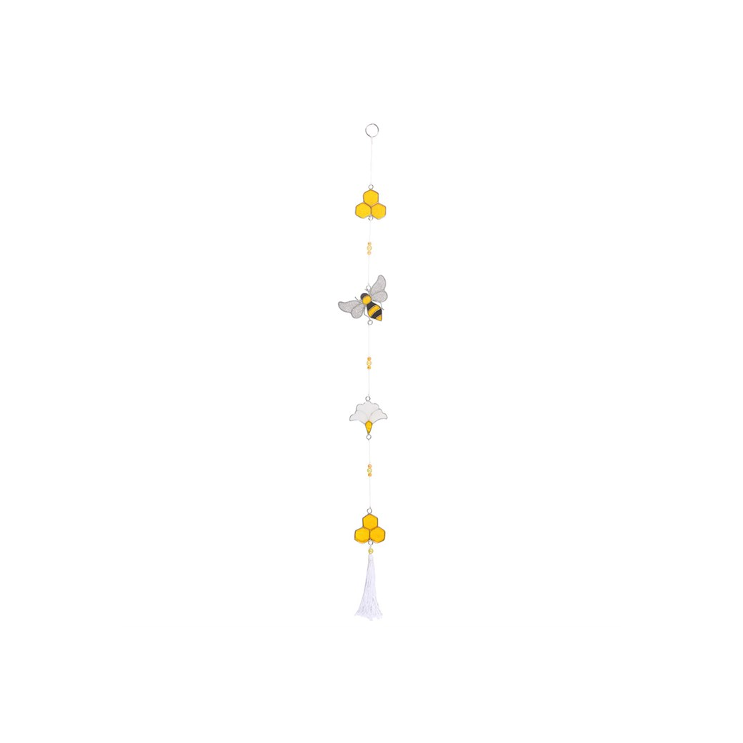 String of Bee and Honeycomb Suncatchers