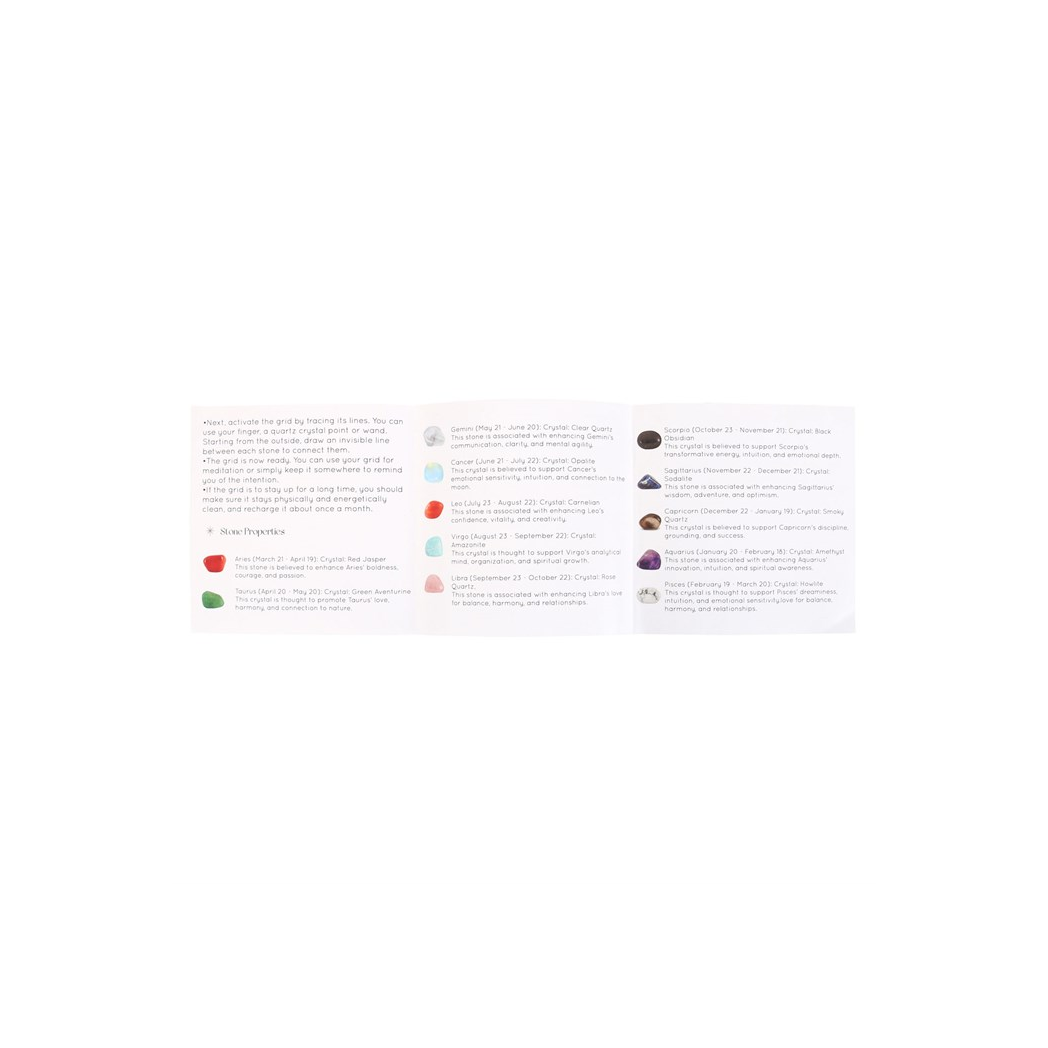 Astrology Wheel Crystal Grid Set