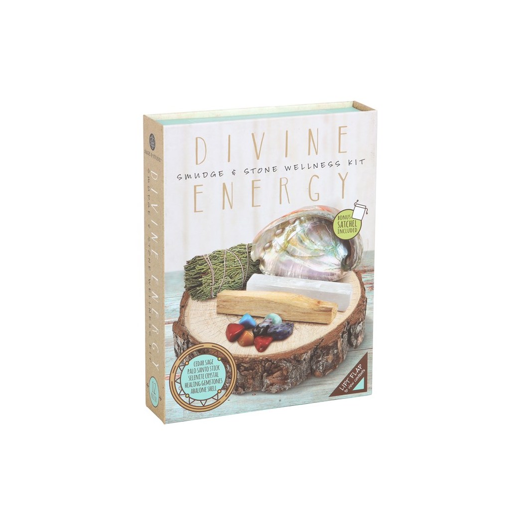 Divine Energy Smudge and Stone Wellness Kit