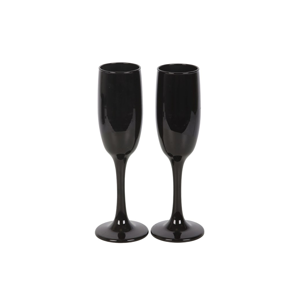 Set of 2 Dead Thirsty Champagne Flutes