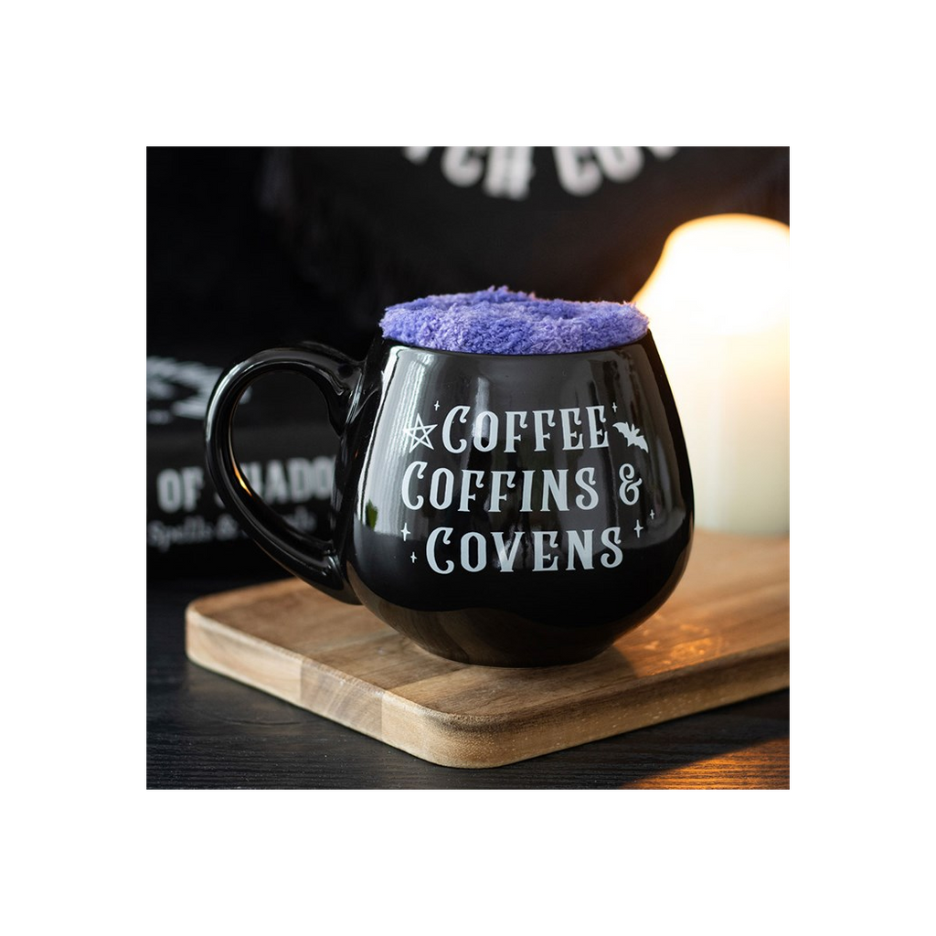 Coffee, Coffins & Covens Mug and Socks Set