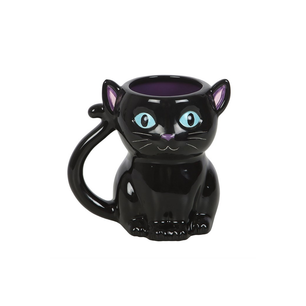 Cute and Creepy Black Cat Mug