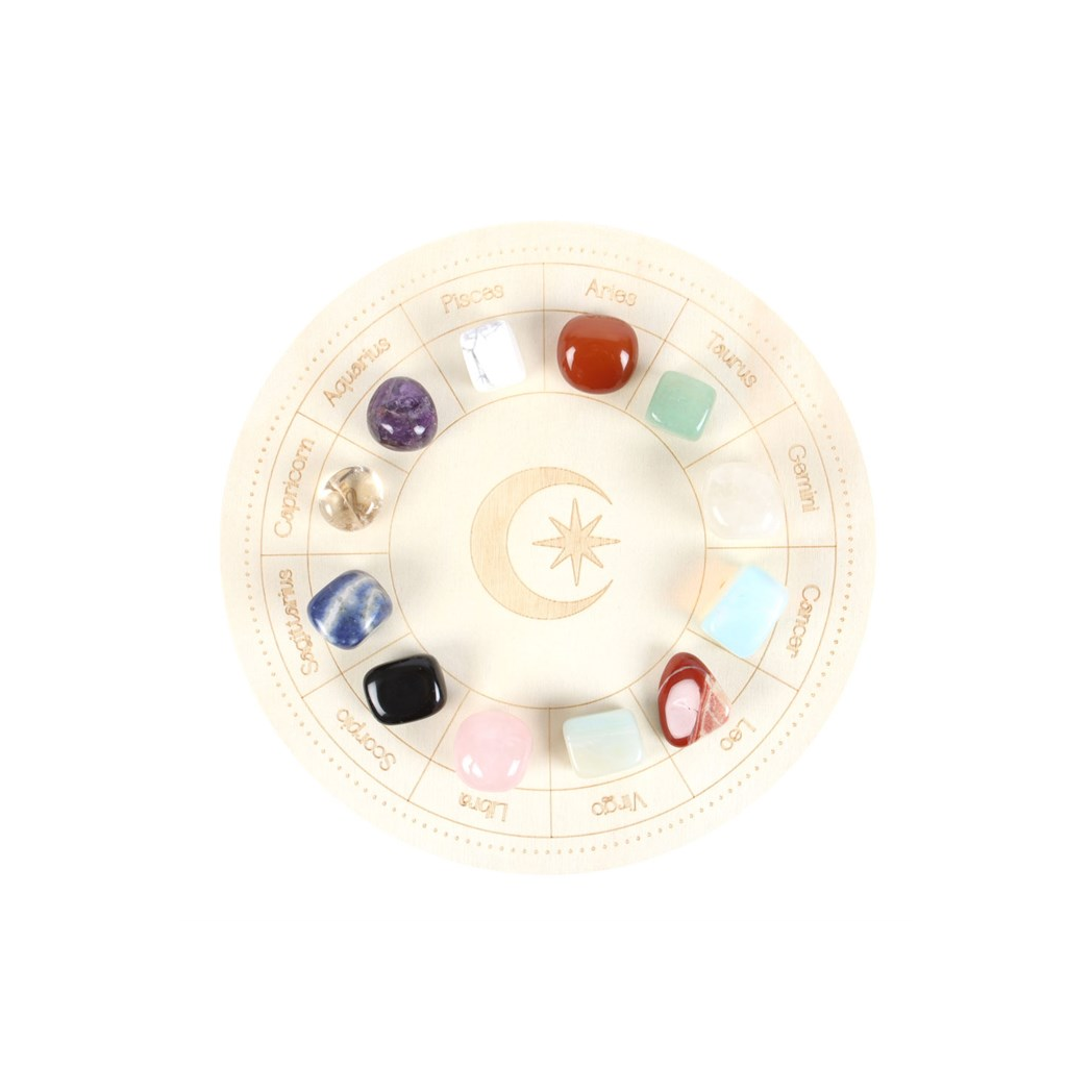 Astrology Wheel Crystal Grid Set
