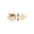 Chakra crystal grid gift set with stones and wooden grid