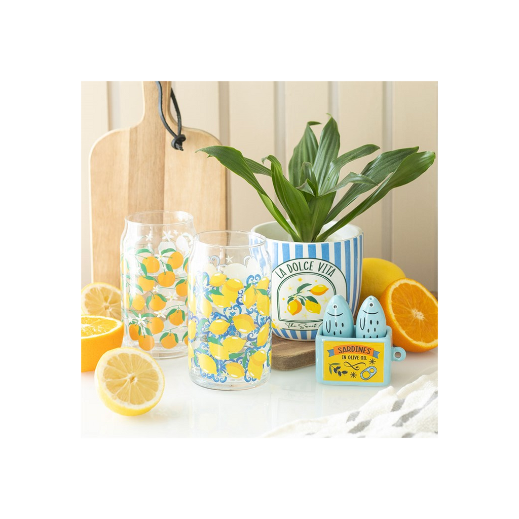 Blue Striped La Dolce Vita Plant Pot
