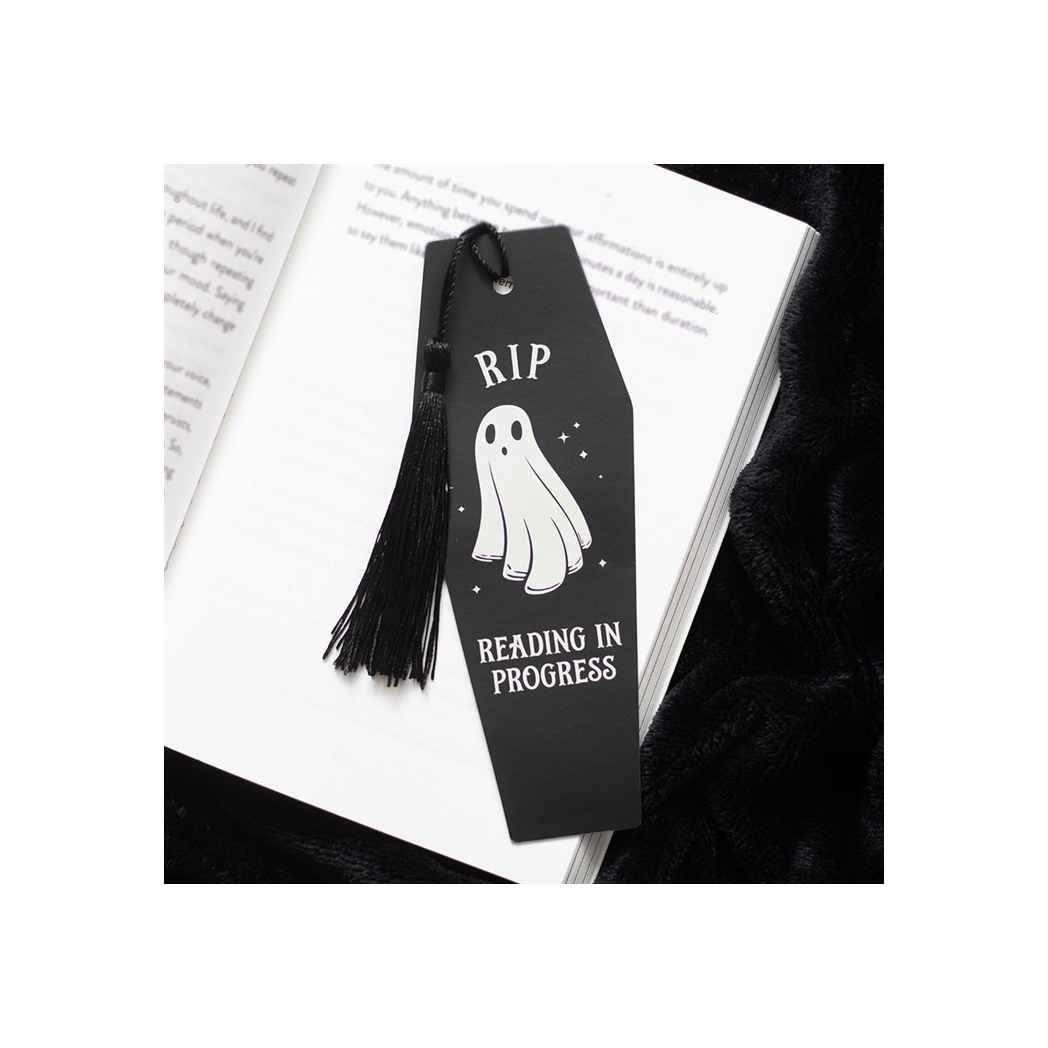 RIP Reading In Progress Coffin Bookmark