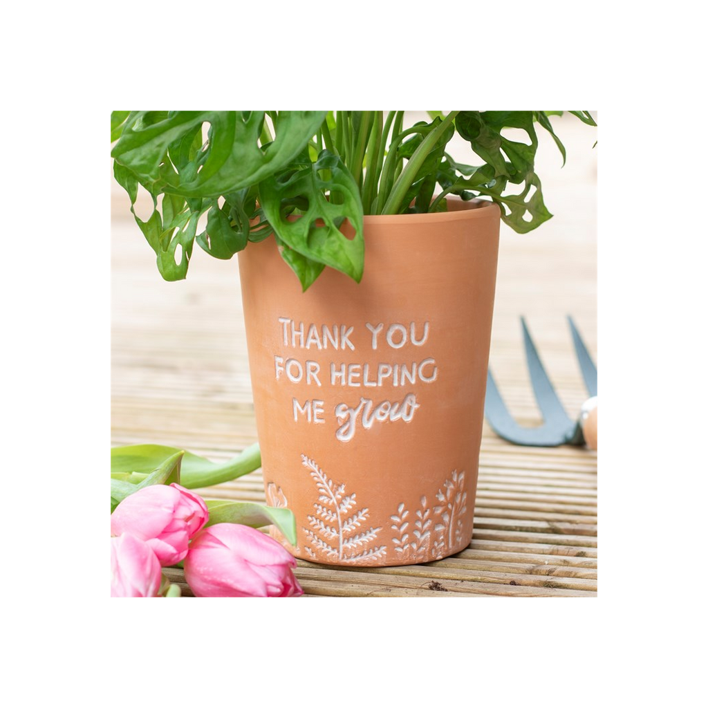 Thank You For Helping Me Grow Terracotta Plant Pot