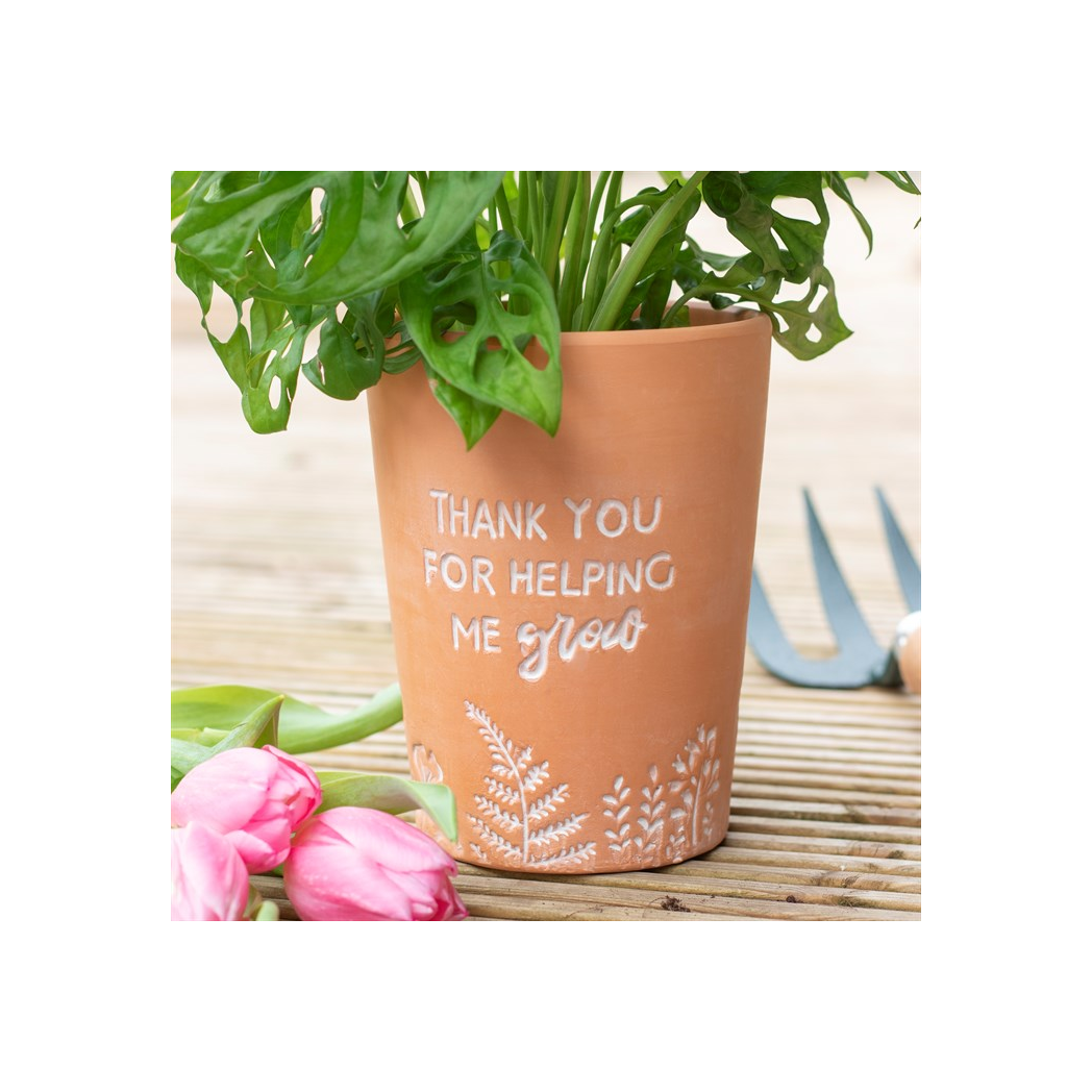 Thank You For Helping Me Grow Terracotta Plant Pot