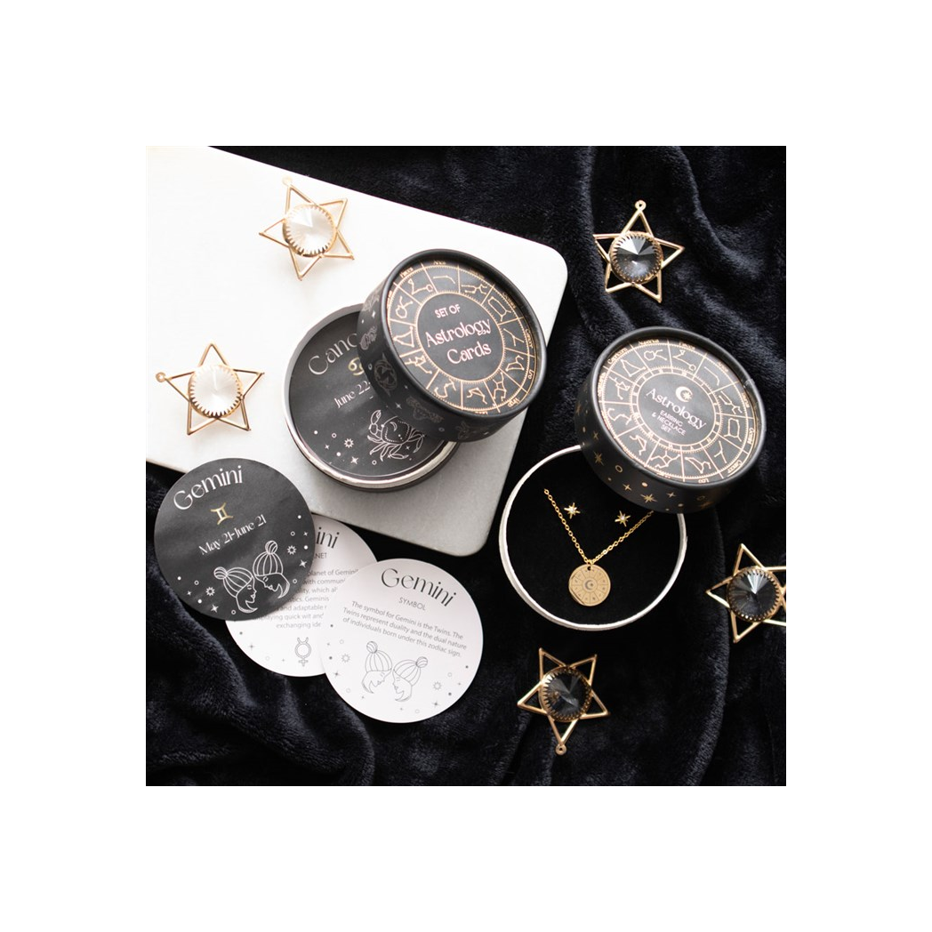 Astrology Wheel Earring and Necklace Set