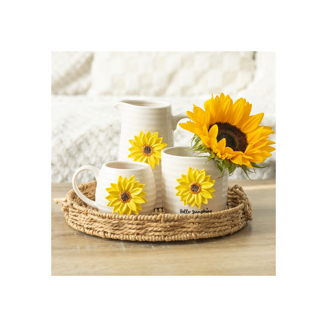 Hello Sunshine Plant Pot with 3D Sunflower