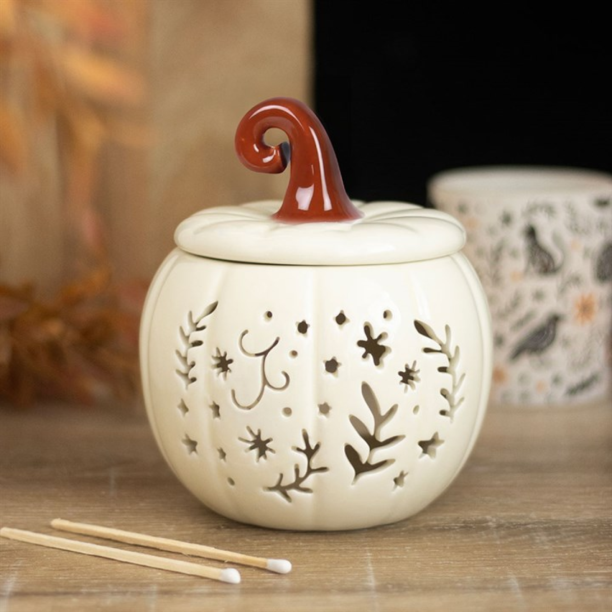 Cream Folk Pumpkin Oil Burner and Wax Warmer product image 1