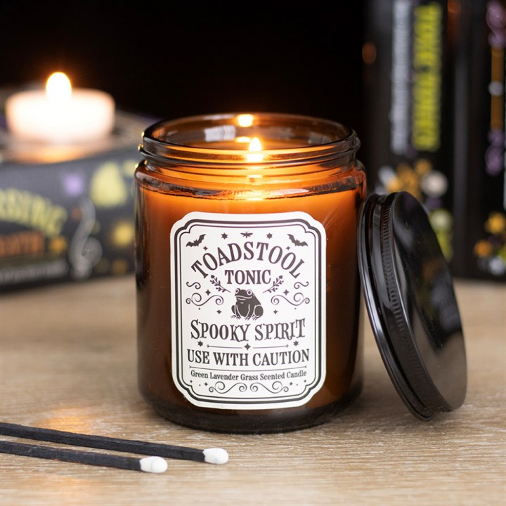 Toadstool Tonic lavender grass scented candle