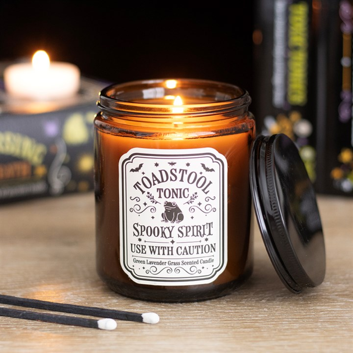 Toadstool Tonic lavender grass scented candle